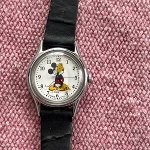 Classic Lorus Disney Mickey Mouse Watch Needs Battery Strap is Worn as Shown
